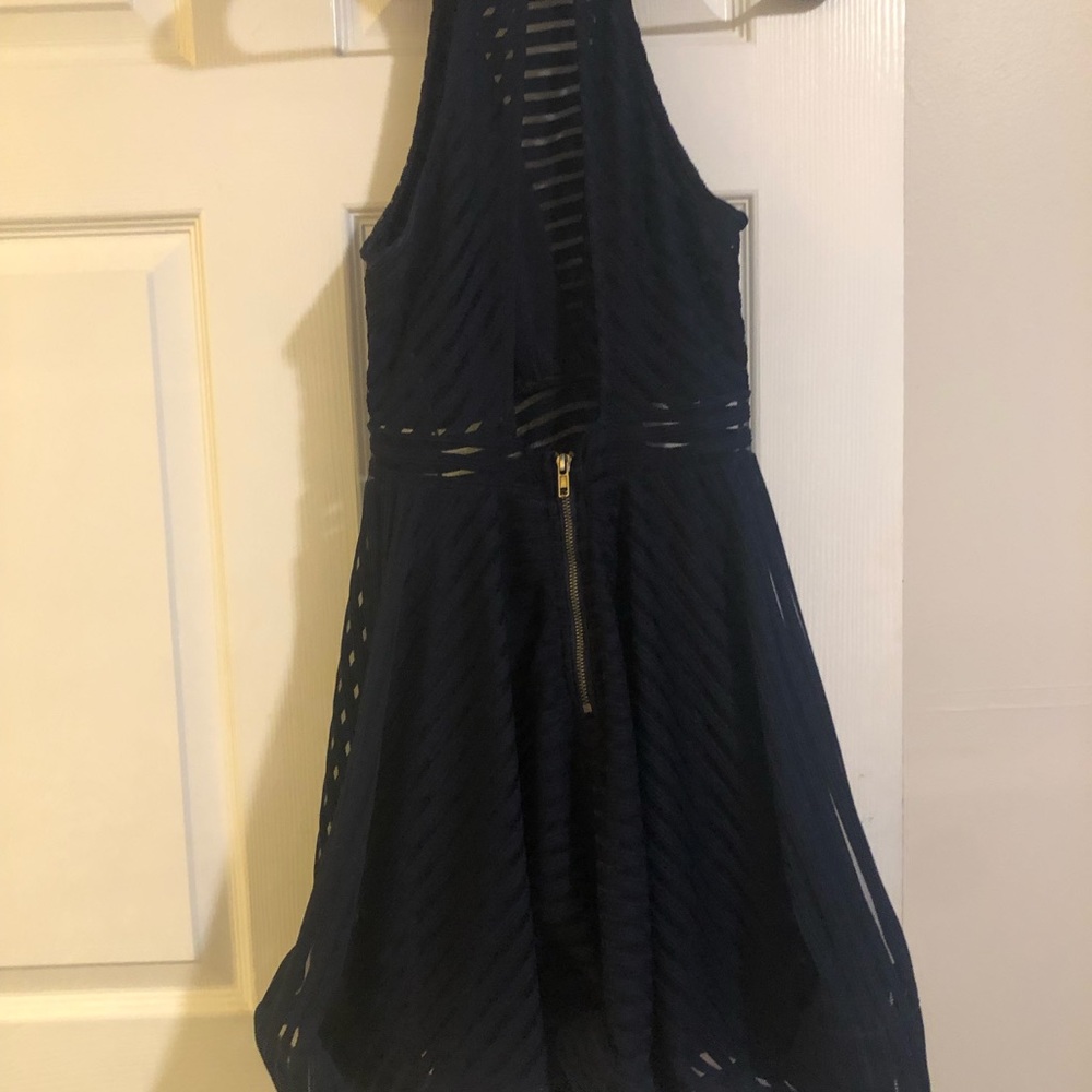 Boutique navy fan dress worn once